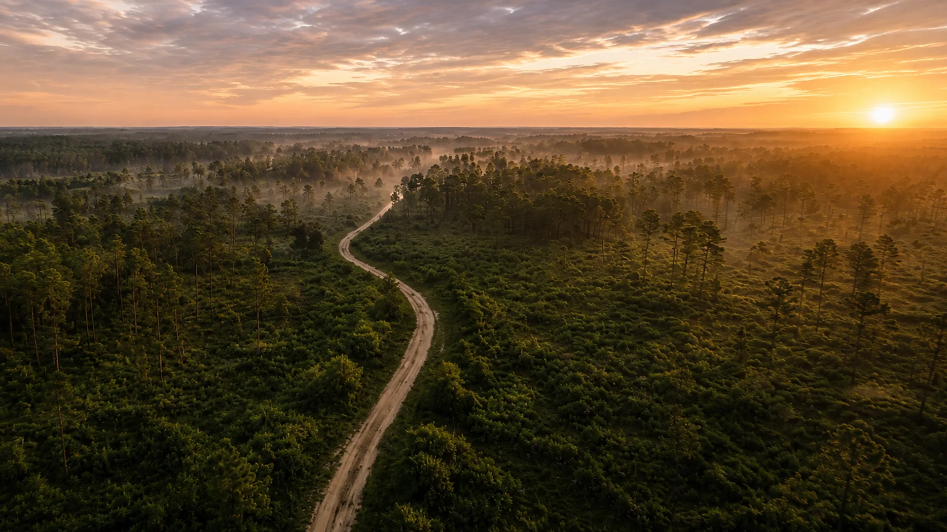 Florida rural land at sunrise